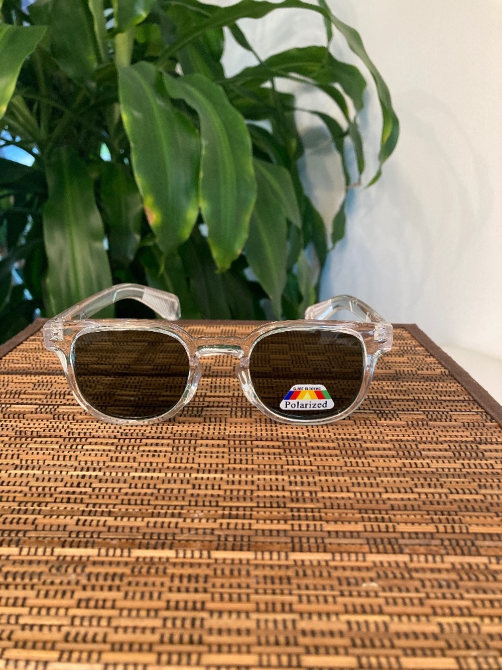 Acetate Frame Polarized Clear Sunglasses (P27476POL/SD) Clear